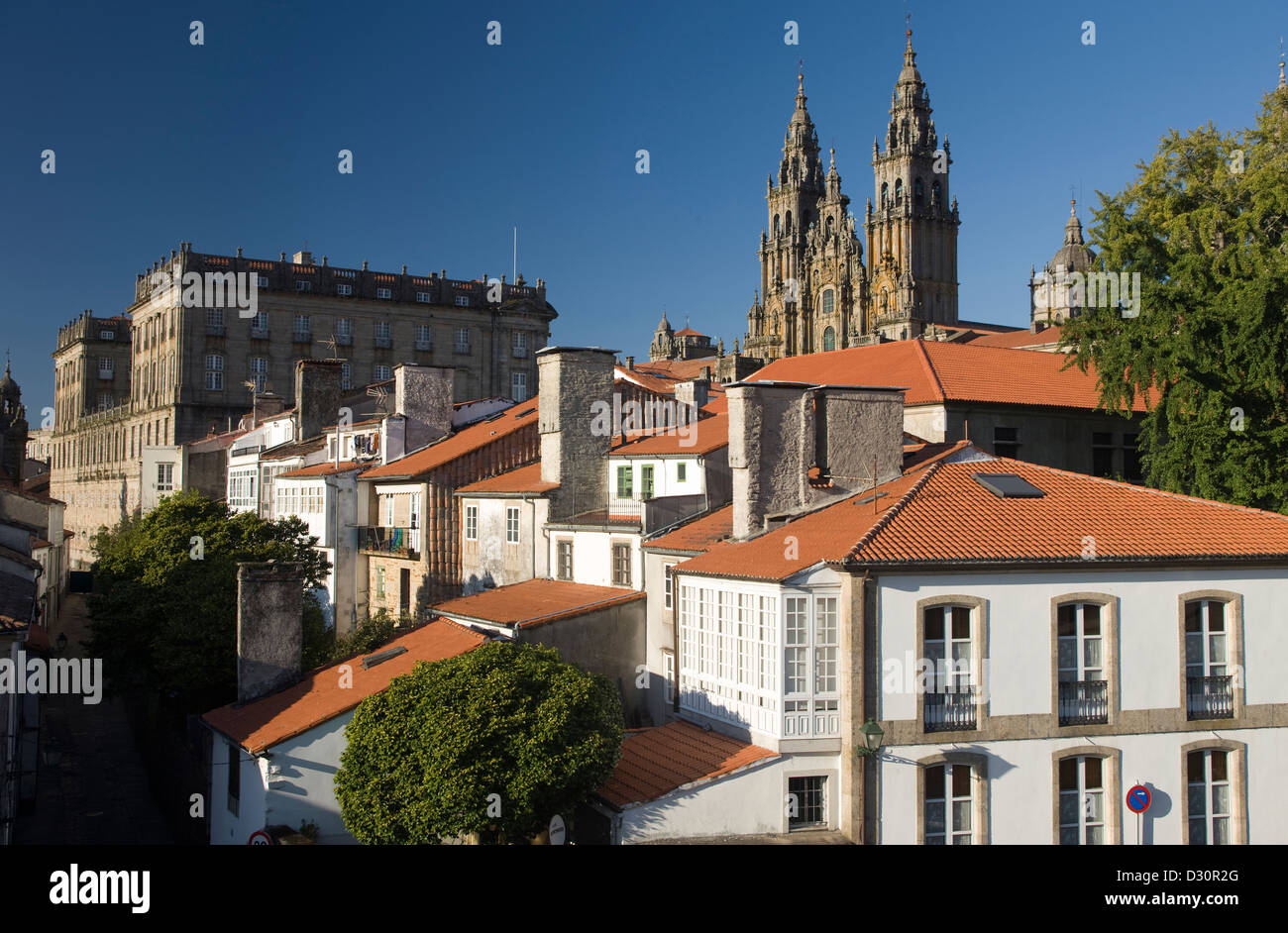 KATHEDRALE VON SAINT JAMES ALTE STADT SANTIAGO DE COMPOSTELA GALIZIEN SPANIEN Stockfoto