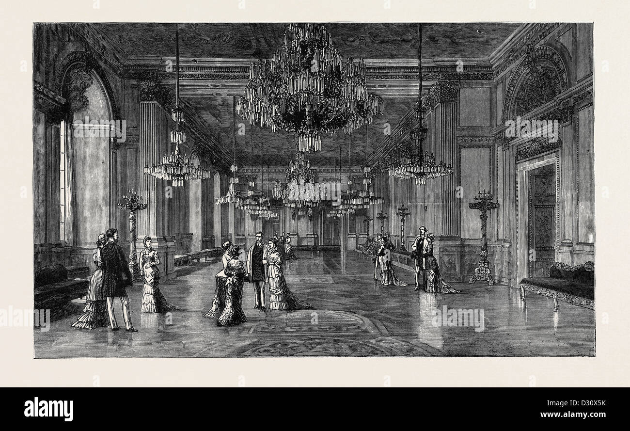 DIE KÖNIGLICHE SILBER HOCHZEIT IN STOCKHOLM: DIE "WEIßE MEER" SALOON IM KÖNIGSPALAST Stockfoto