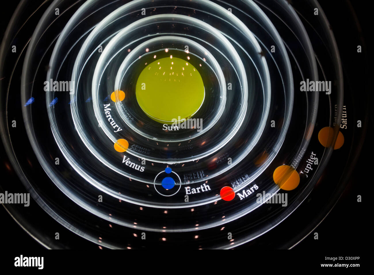 Sonnensystem Modell Stockfoto