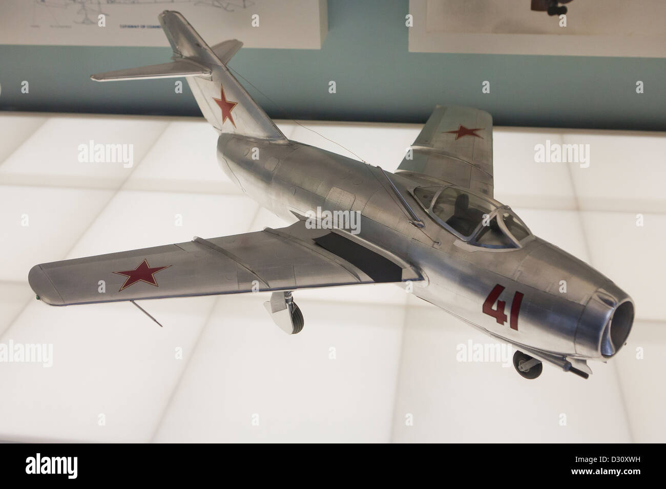 MiG-15 BIZ sowjetischen Kampfjet Flugzeugmodell Stockfoto