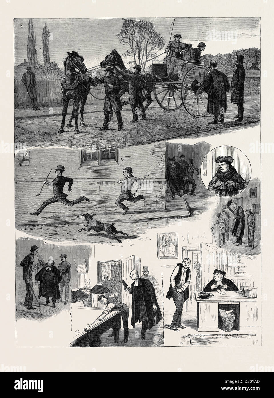 UNI-LEBEN IN OXFORD, DIE PROCTOR Stockfoto