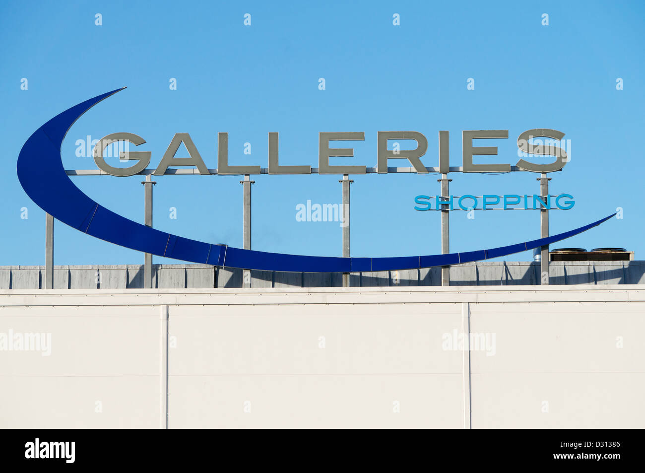 Melden Sie sich über The Galleries Shopping Center Washington-Nord-Ost England UK Stockfoto