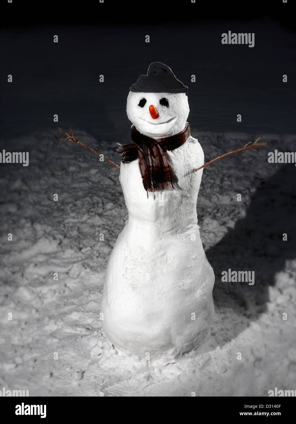 Der Schneemann. Stockfoto