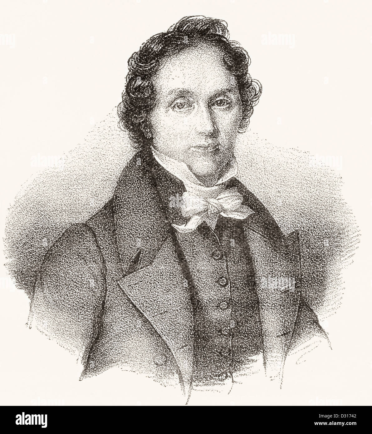 Jean-François Casimir Delavigne, 1793-1843. Französischer Dichter und Dramatiker. Stockfoto