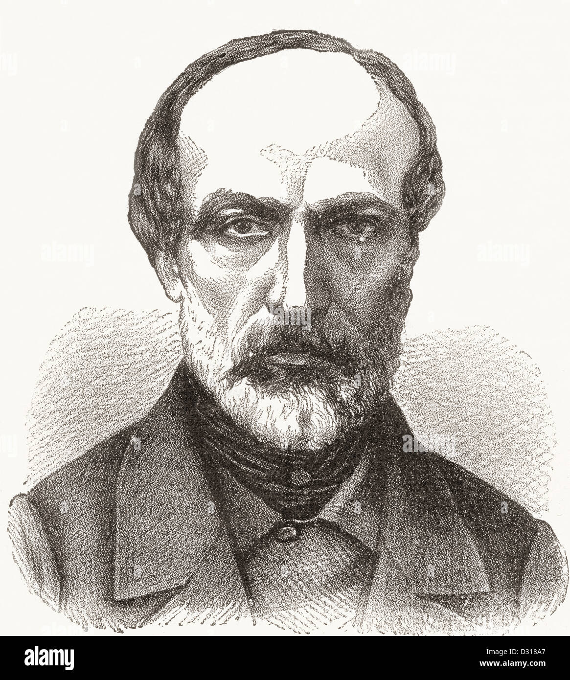 Giuseppe Mazzini 1805-1872, italienischer Politiker, Journalist und Aktivist für die Einigung Italiens. Stockfoto