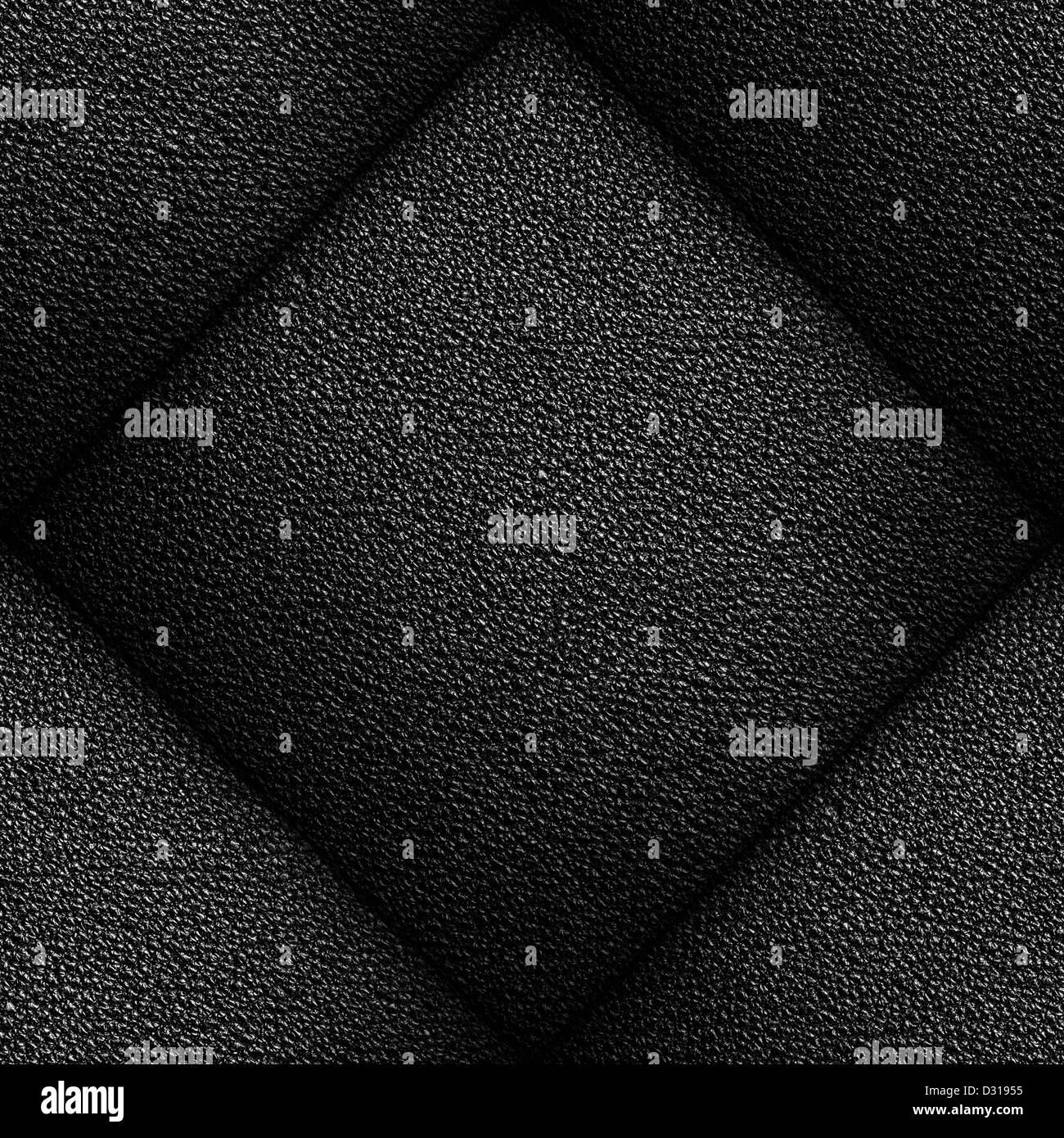 Nahtlose Muster aus schwarzem Leder Textur für Hintergrund Stockfoto