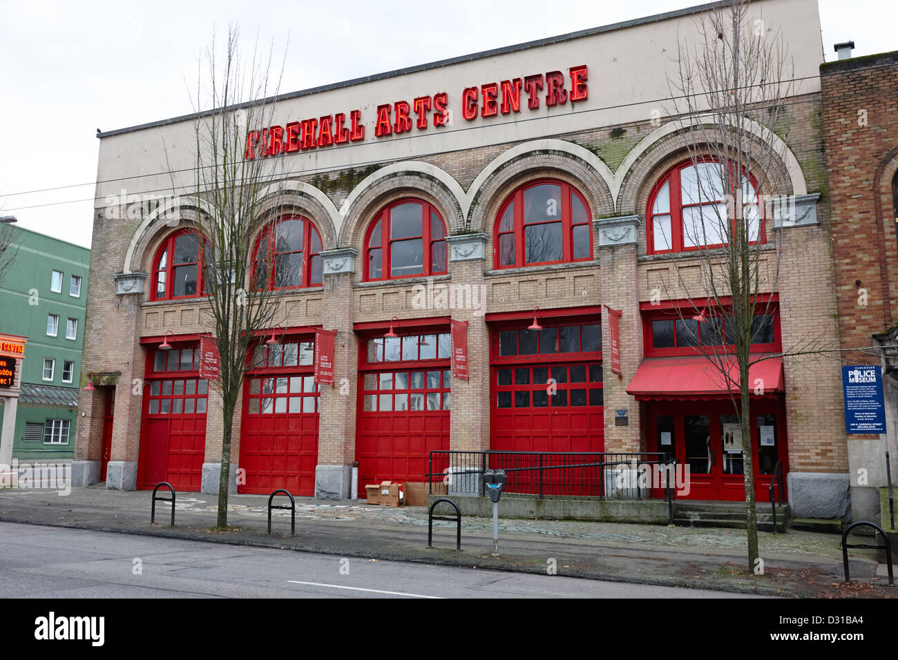 die Wohnstube Kunstzentrum ursprünglich des erste Feuerwehrhaus Gebäude in Vancouver BC Kanada Stockfoto