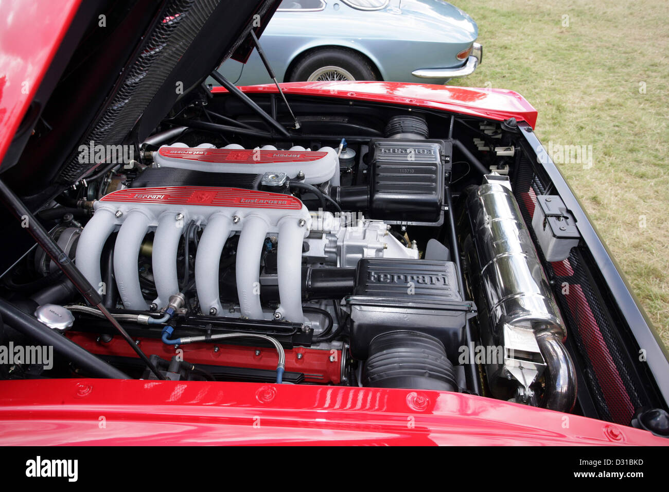 Motor Bucht von Ferrari 512 TR (Testarossa) 4,9 Liter V12 Stockfoto