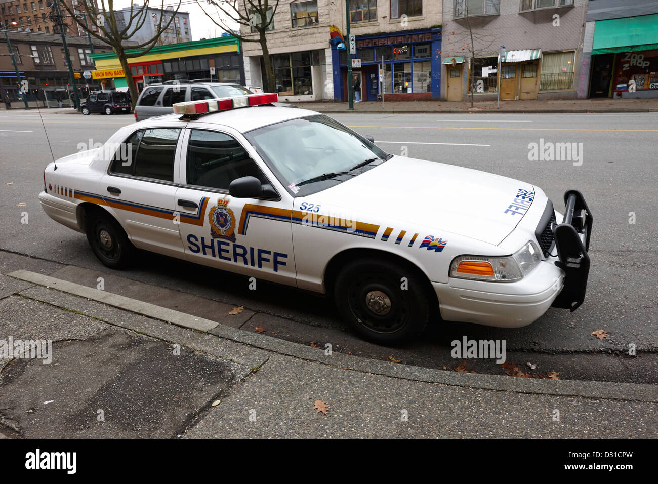 Britisch-Kolumbien Sheriff Streifenwagen Servicefahrzeug Vancouver BC Kanada Stockfoto