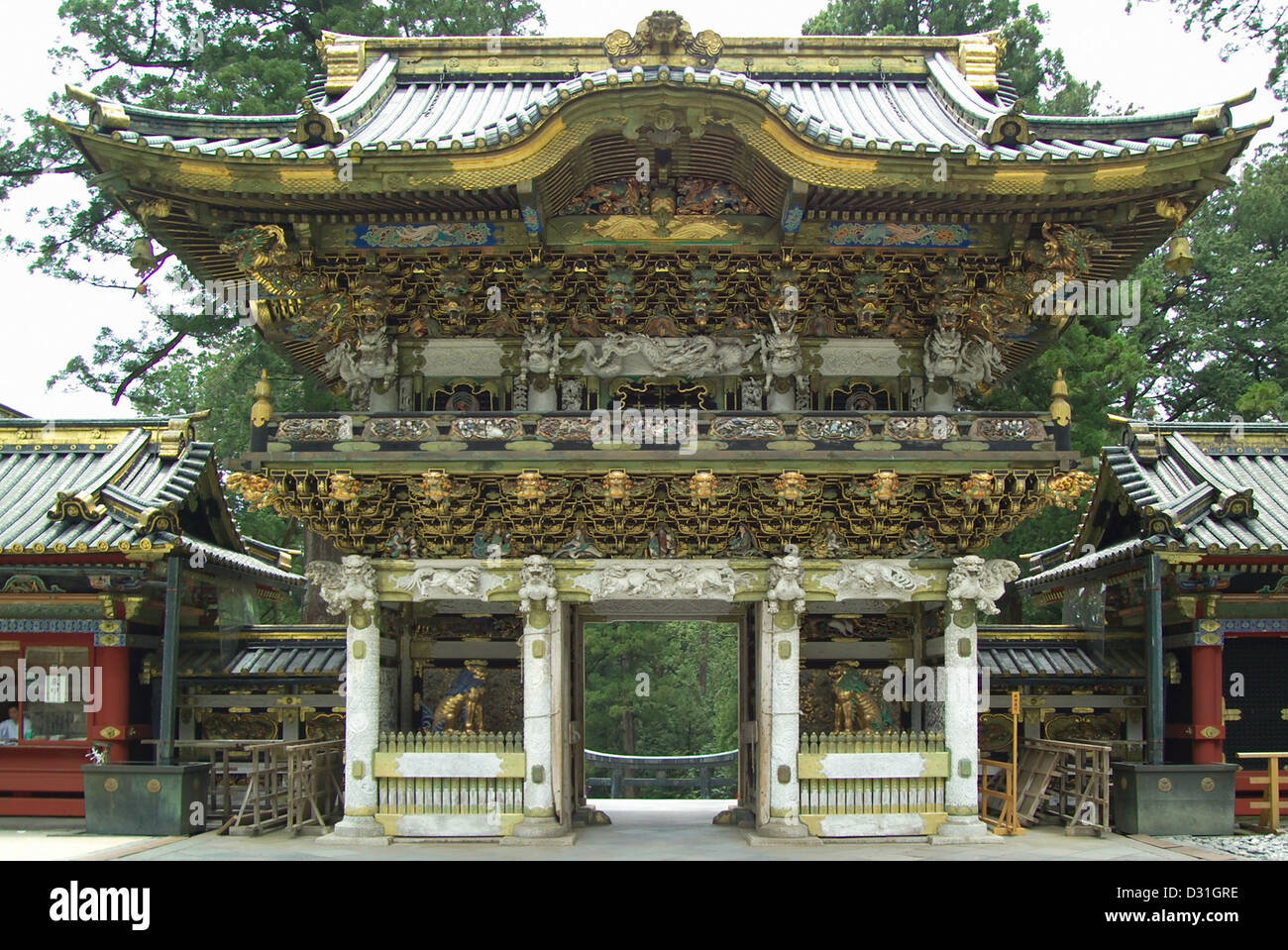 Yomeimon, das berühmteste Tor am Tōshōgū, Nikko, Tochigi Präfektur, Japan, ein UNESCO-Weltkulturerbe Stockfoto