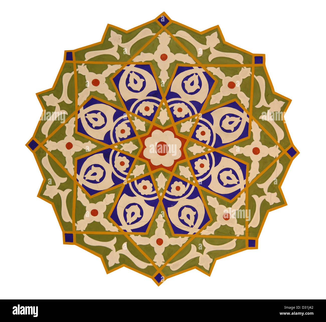 Nahaufnahme von einem bunten orientalischen Mosaik Stockfoto