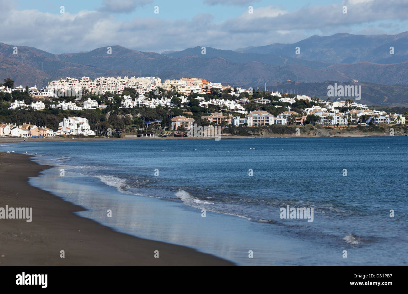 Bahia-Casares-Strand. Costa Del Sol, Andalusien, Spanien Stockfoto