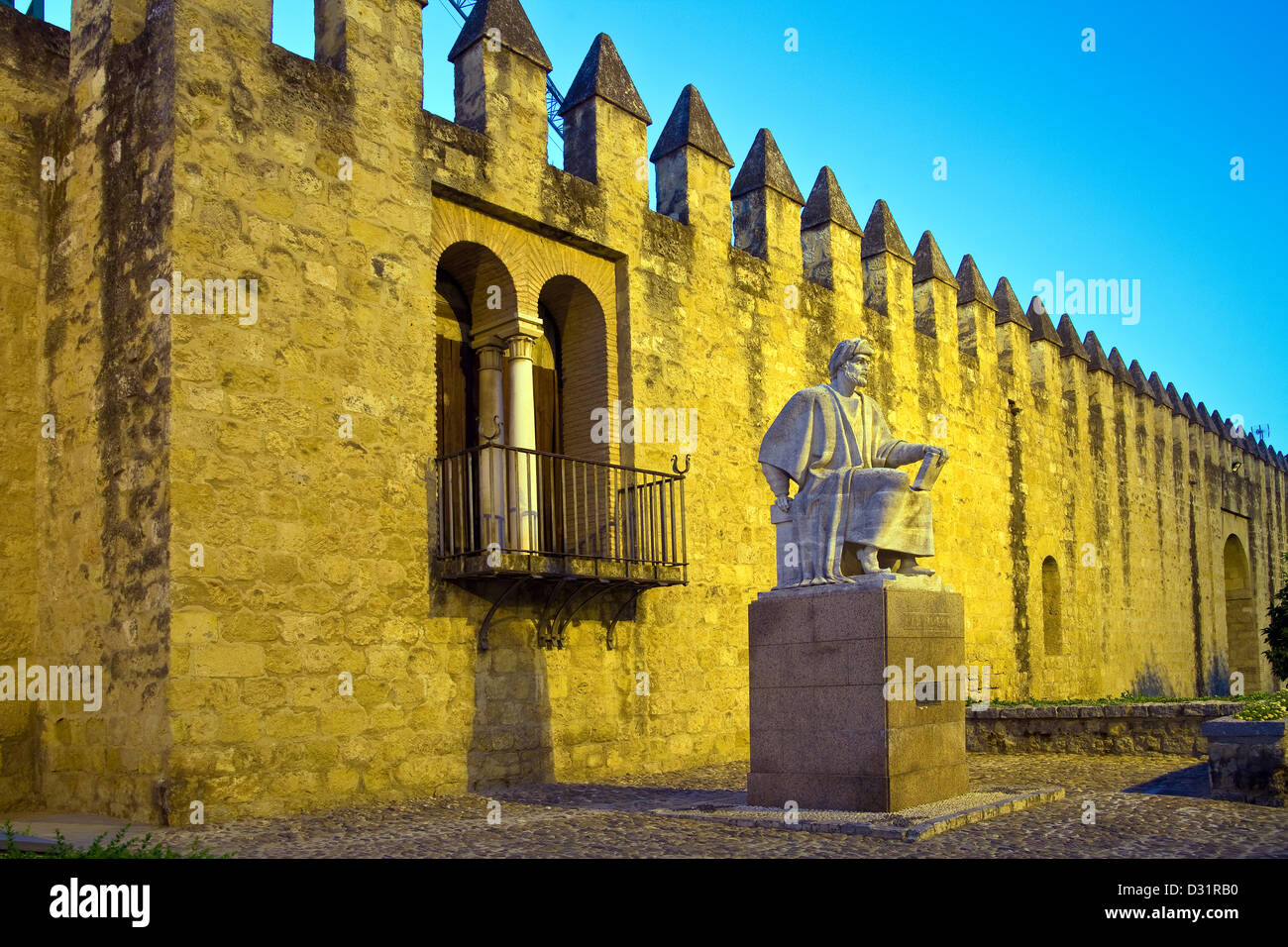 Statue des Philosophen und Universalgelehrten, Averroes, in Córdoba, Andalusien, Spanien Stockfoto