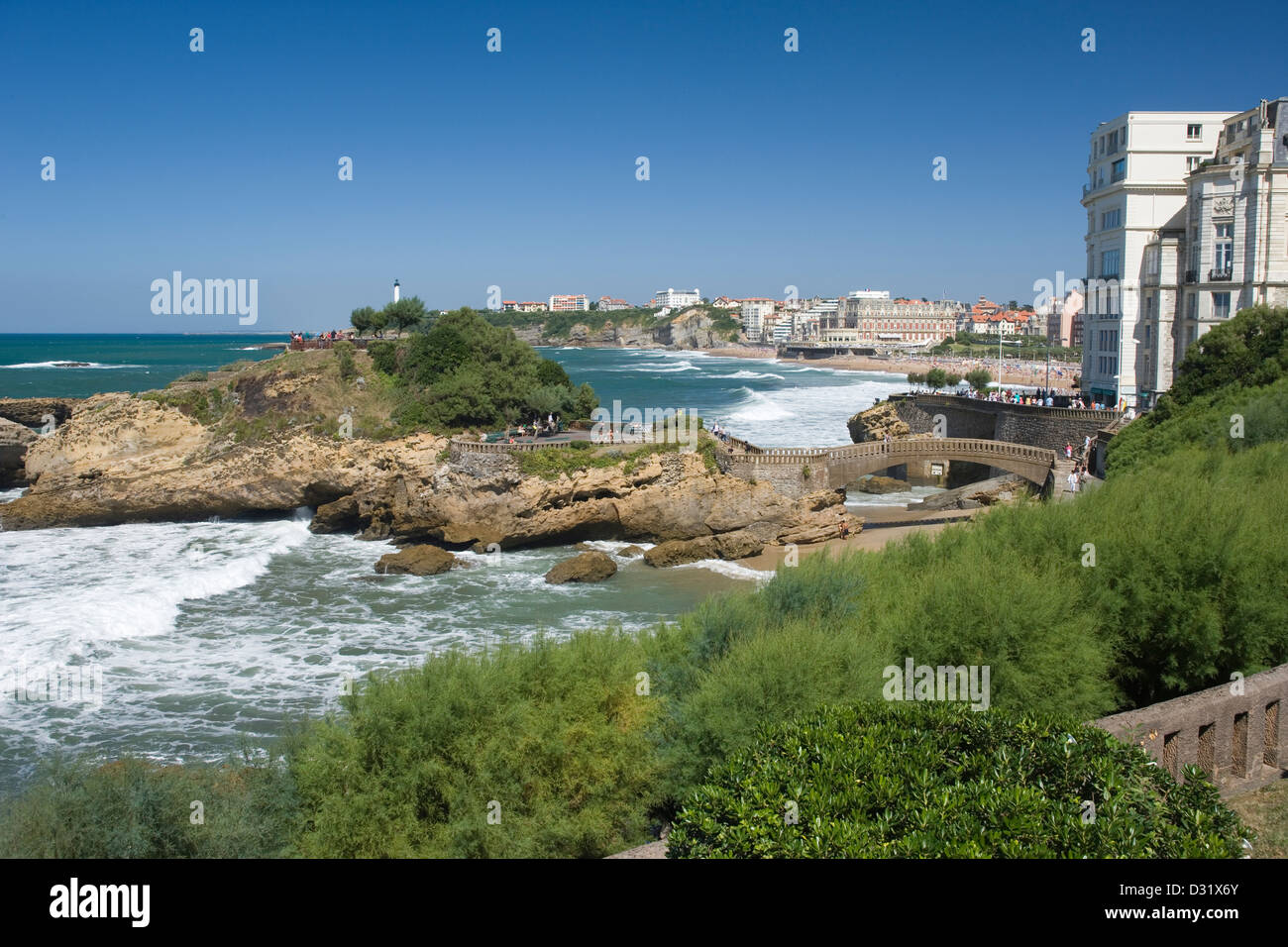 KLEINE BUCHTEN IM WATERFRONT BIARRITZ PYRENÄEN ATLANTIQUES AQUITANE FRANCE Stockfoto