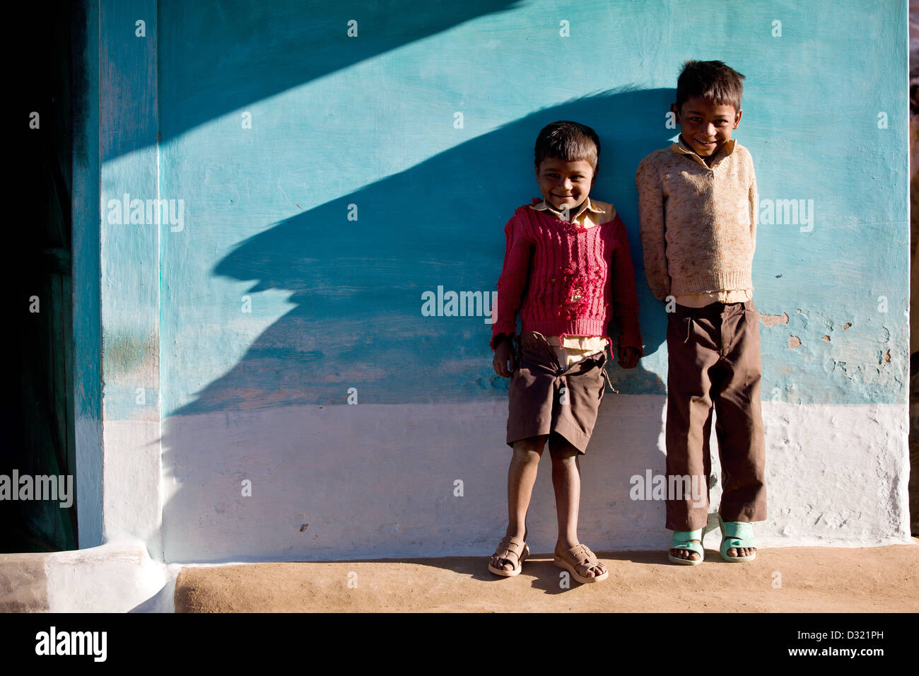 Kinder Madhya Pradesh, Indien Stockfoto
