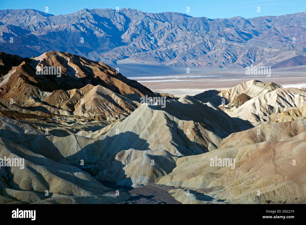 Death Valley Nationalpark, Kalifornien - Zabriskie Point. Stockfoto
