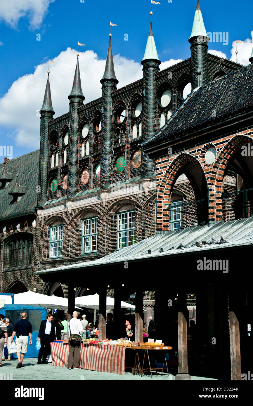 Rathaus, Lübeck, Deutschland Stockfoto
