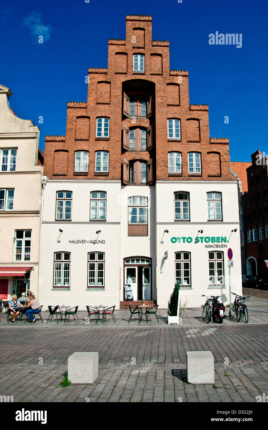 Hanseatische Gebäude, Innenstadt, Lübeck Deutschland Stockfoto