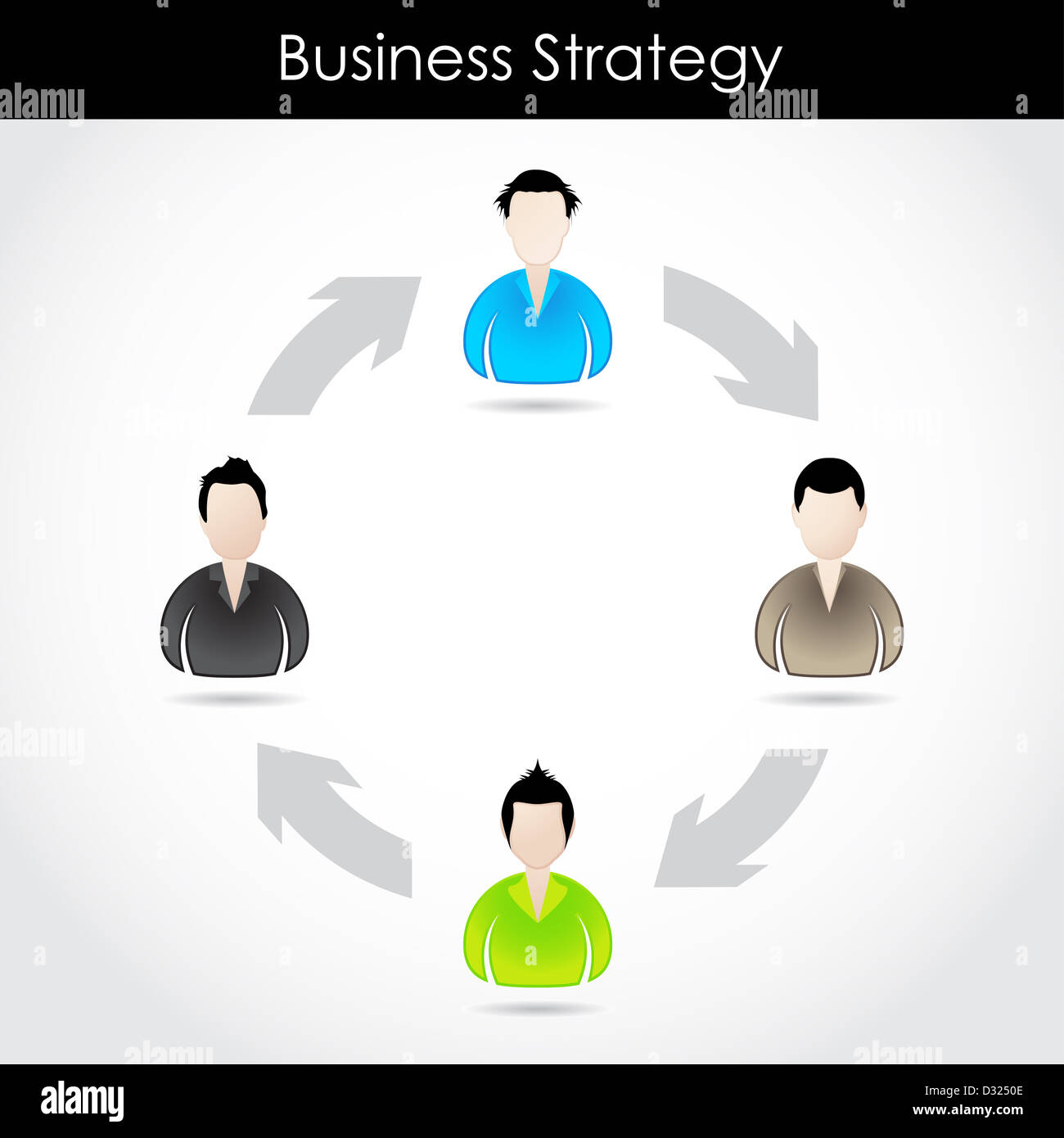 spezielle Business Strategiekonzept mit speziellen Geschäftsmann icons Stockfoto