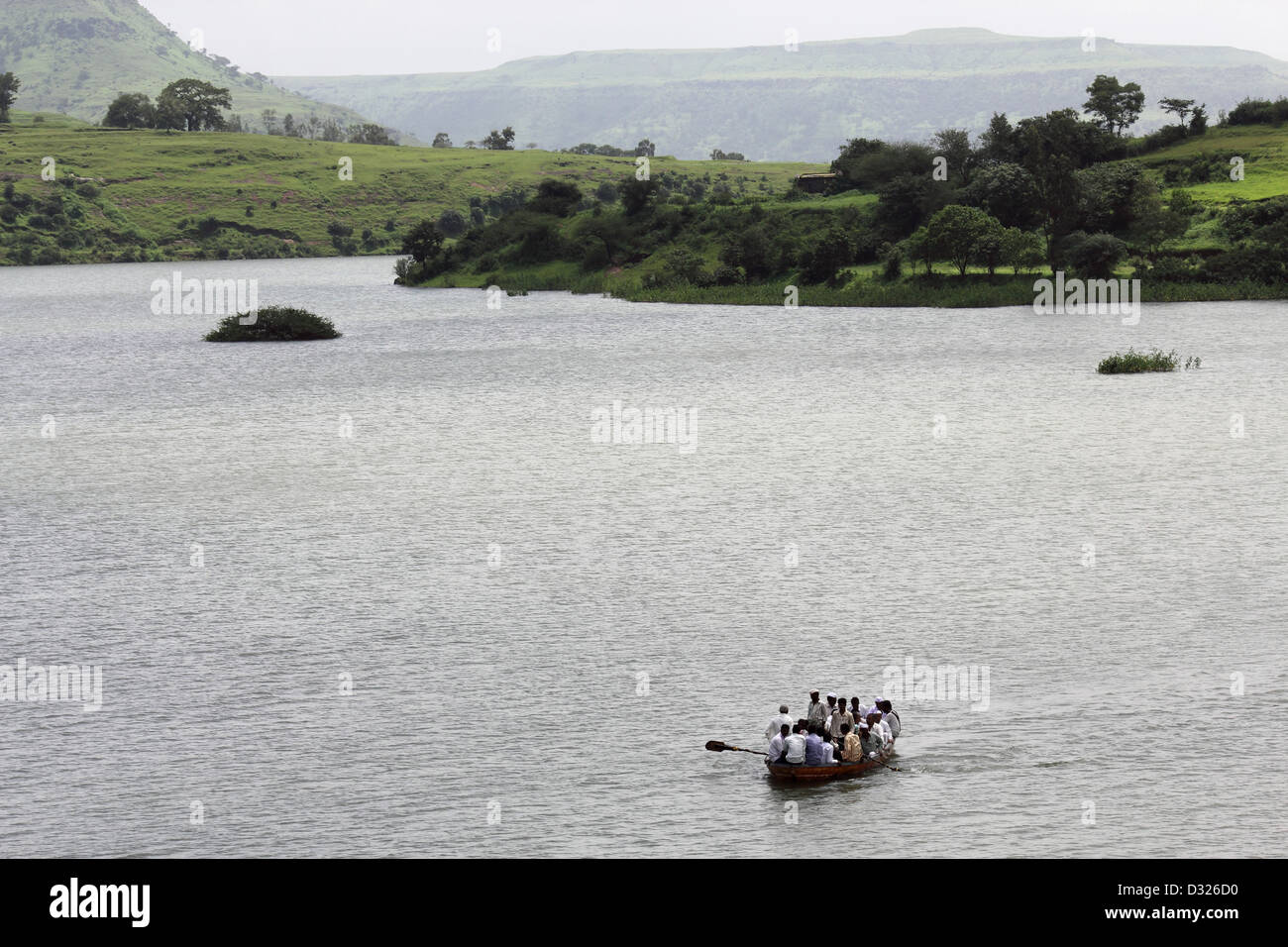 Überführung Bootsflüchtlinge auf See Stockfoto
