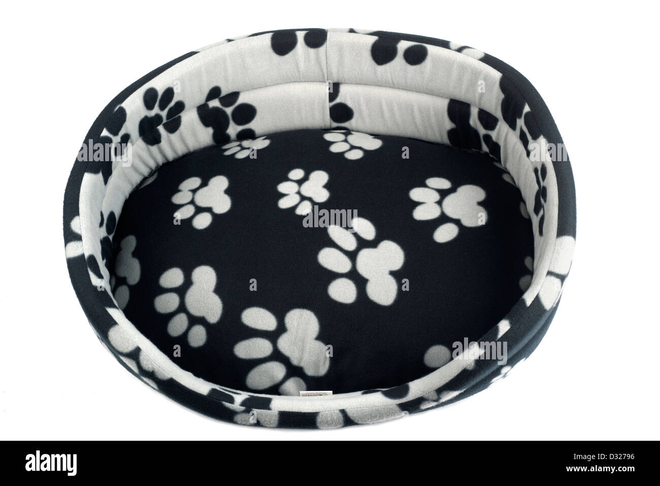 Flauschige Tatze Printdesign Hund Bett Bettwäsche Stockfoto