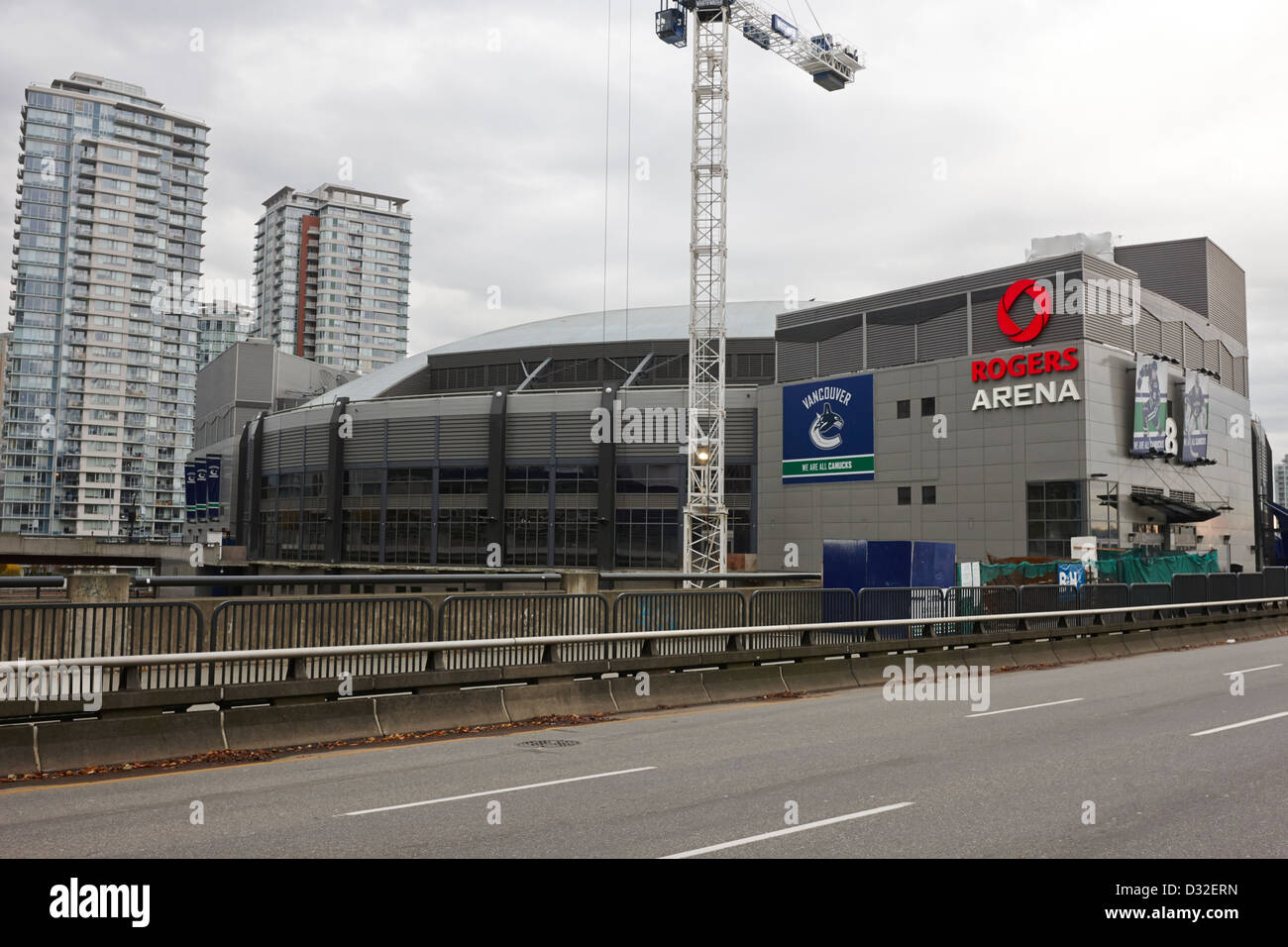 die Rogers Arena beherbergt die Vancouver Canucks BC Kanada Stockfoto