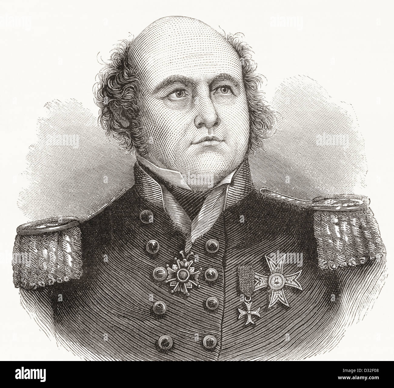 Konteradmiral Sir John Franklin, 1786 –1847. Britische königliche Marine Offizier, Polarforscher, Gouverneur von Van Diemen's Land (Tasmanien) Stockfoto