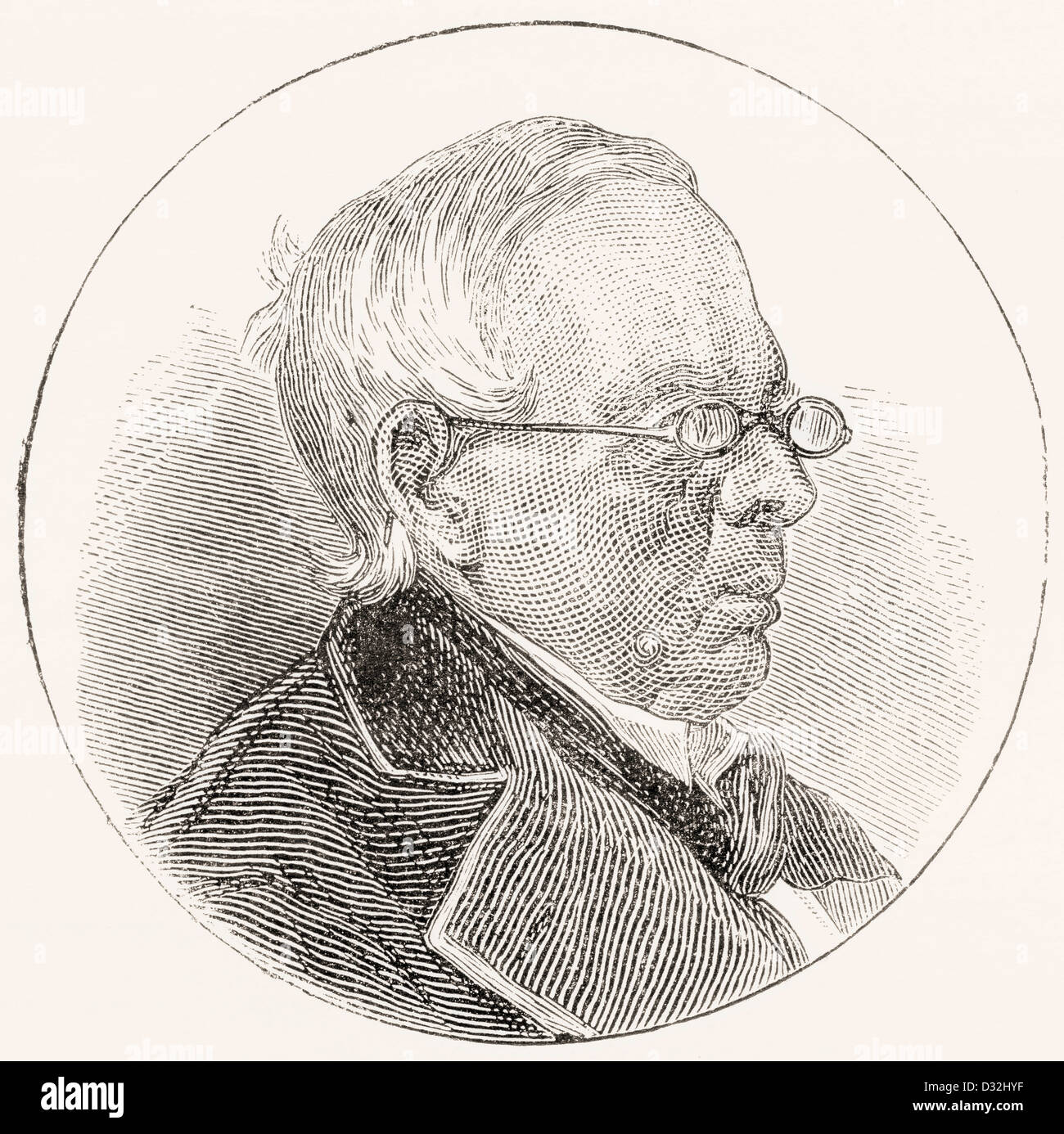 Juan Eugenio Hartzenbusch, 1806-1880. Spanischer Dramatiker. Stockfoto