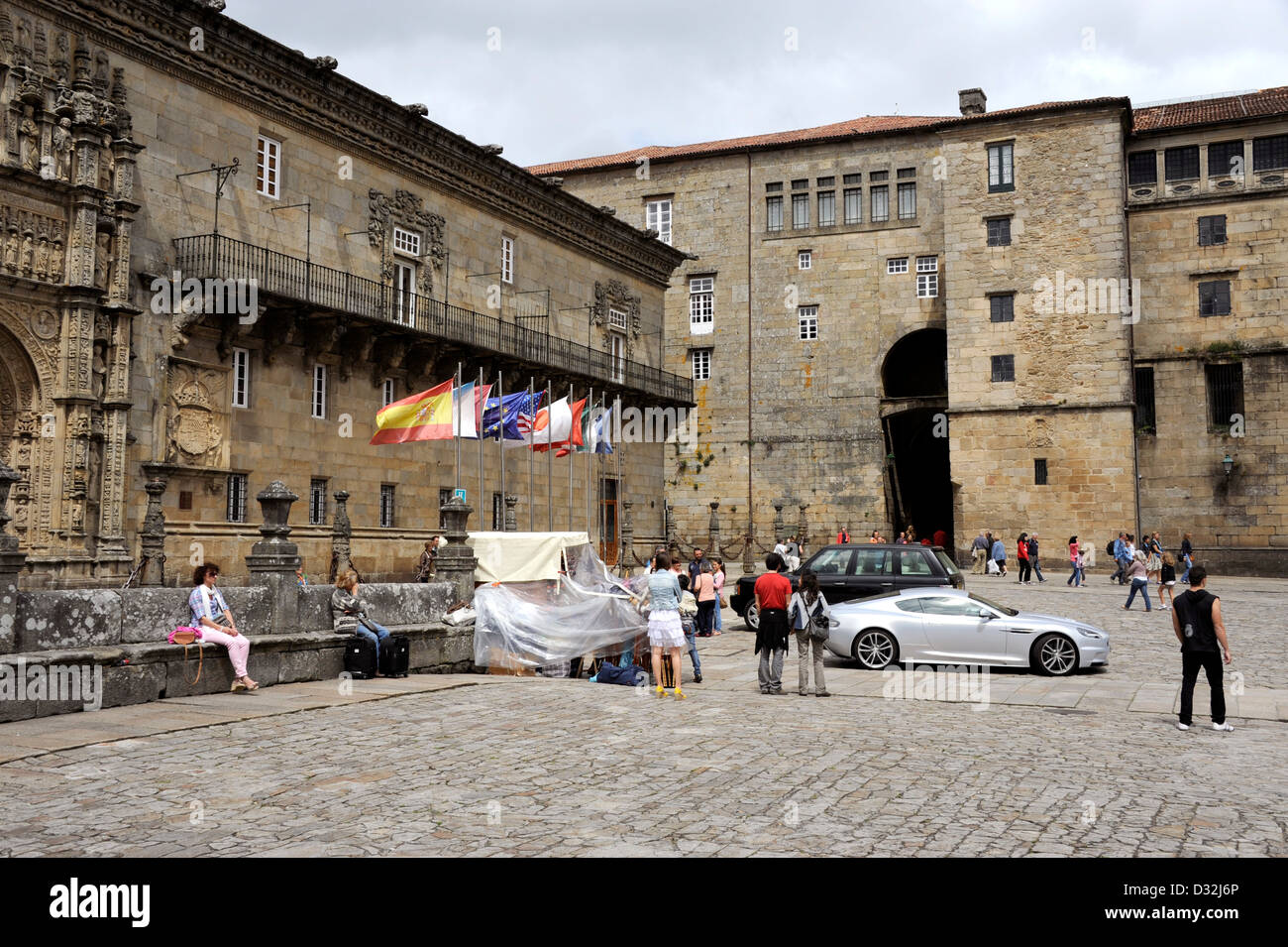 Hotel Parador Hostal De Los Reyes Catolicos Santiago De Compostela Pilgern Jakobsweg La Coruna Province Galicien Spanien Stockfotografie Alamy