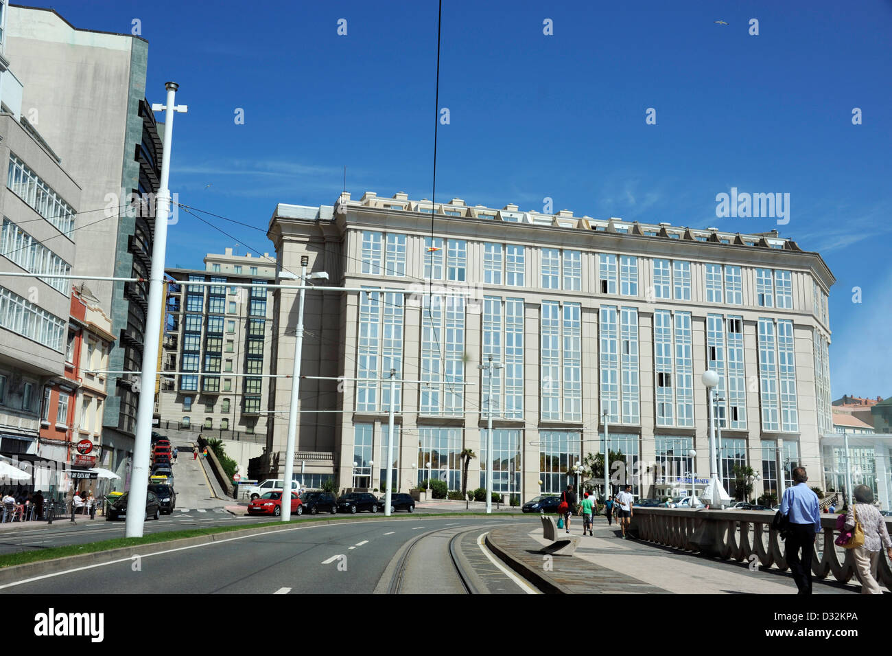 Paseo Maritimo, A Coruna, La Coruña Provinz, Galicien, Spanien Stockfoto