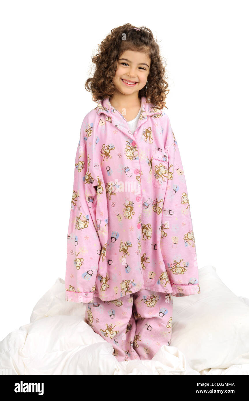 Schöne junge Mädchen im Schlafanzug Stockfoto
