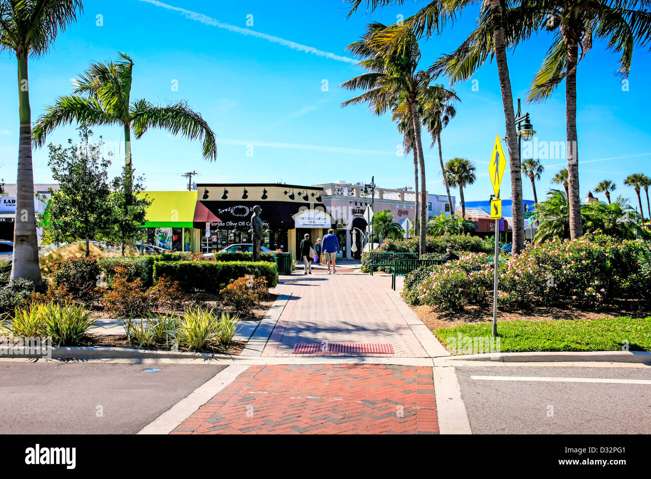 St. Armands Circle in Sarasota Florida Stockfoto