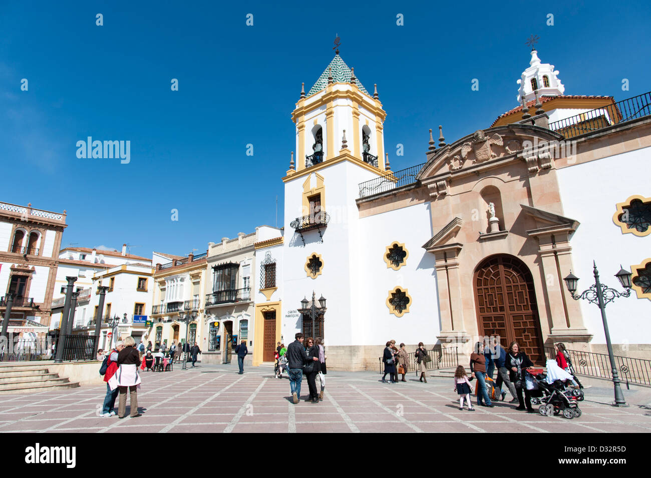 Iglesia del Socorro am Plaza del Socorro, Ronda, Spanien Stockfoto