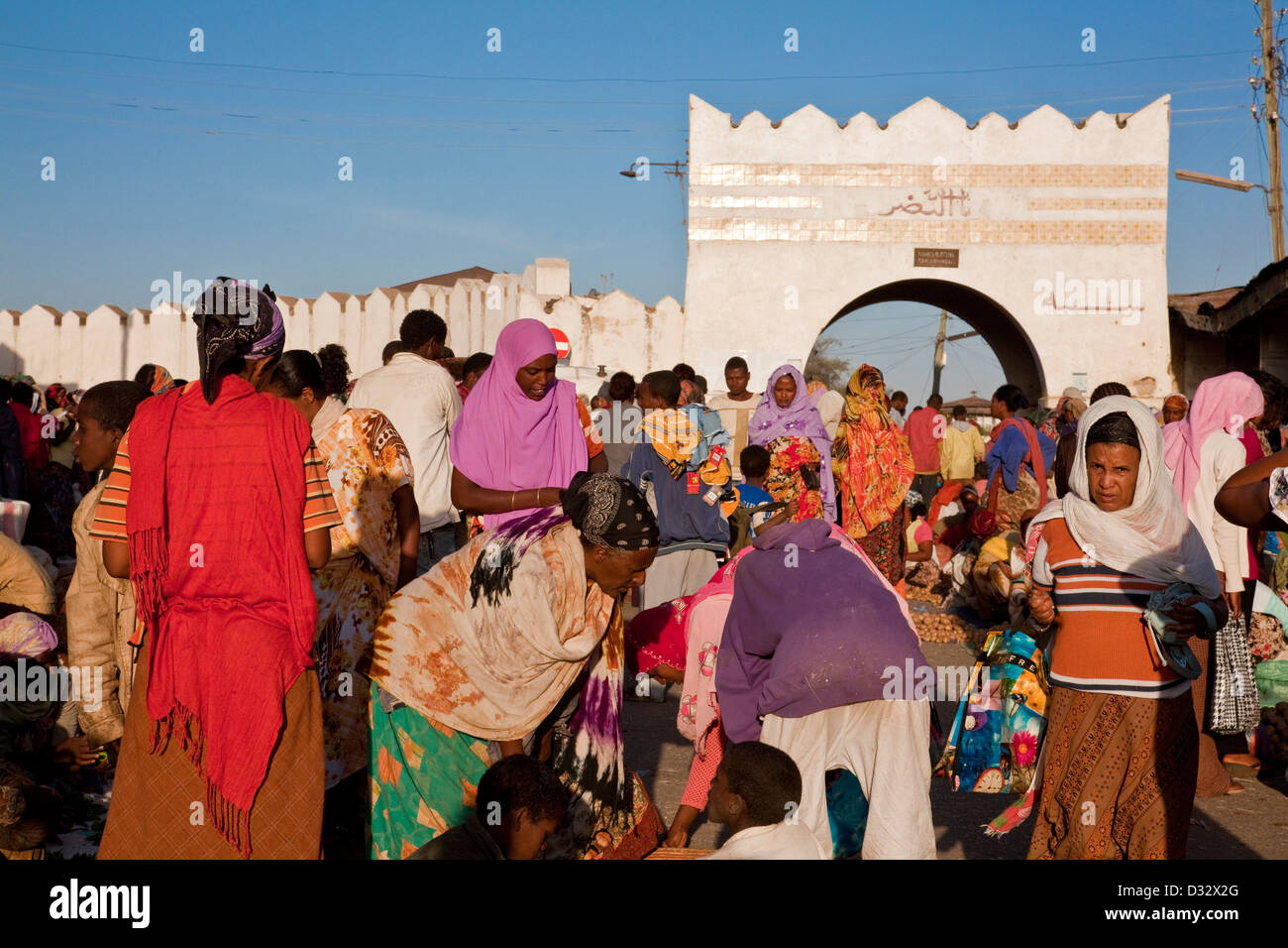 Christian Markt, Showa-Tor, Harar, Äthiopien Stockfoto