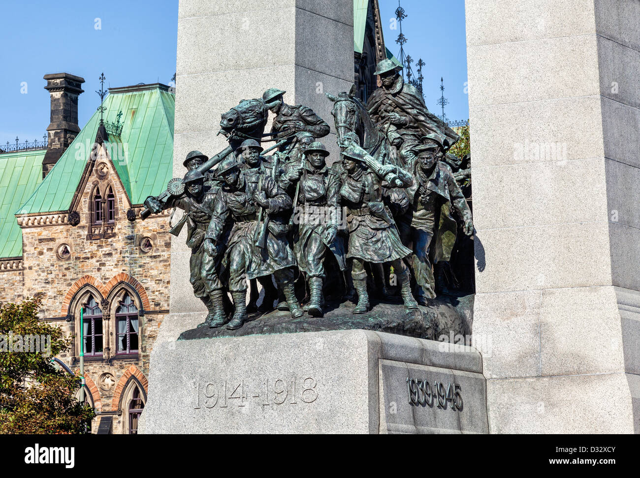 National War Memorial am Parliament Hill in Ottawa, Ontario, Kanada Stockfoto