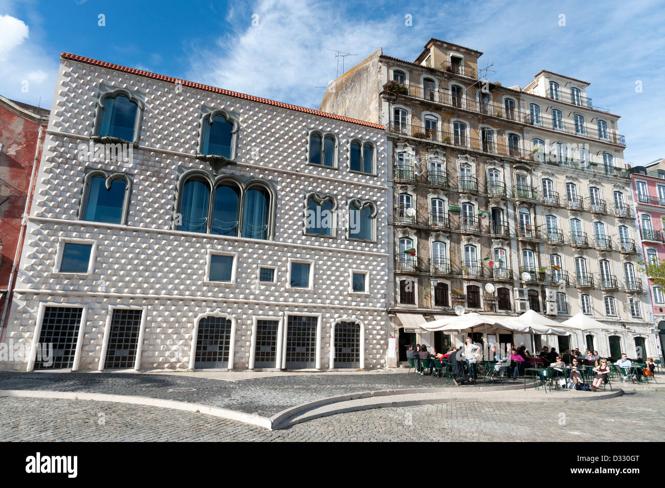 Die Casa Dos Bicos, Lissabon, Portugal Stockfoto