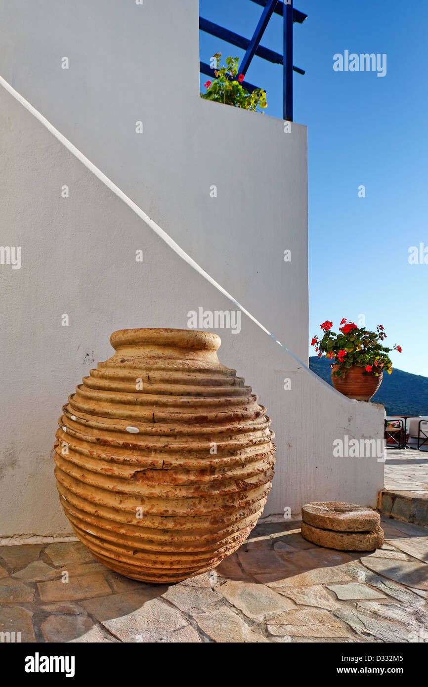 Eine traditionelle Topf Herrenhaus in Chora auf Kythera Island, Griechenland Stockfoto