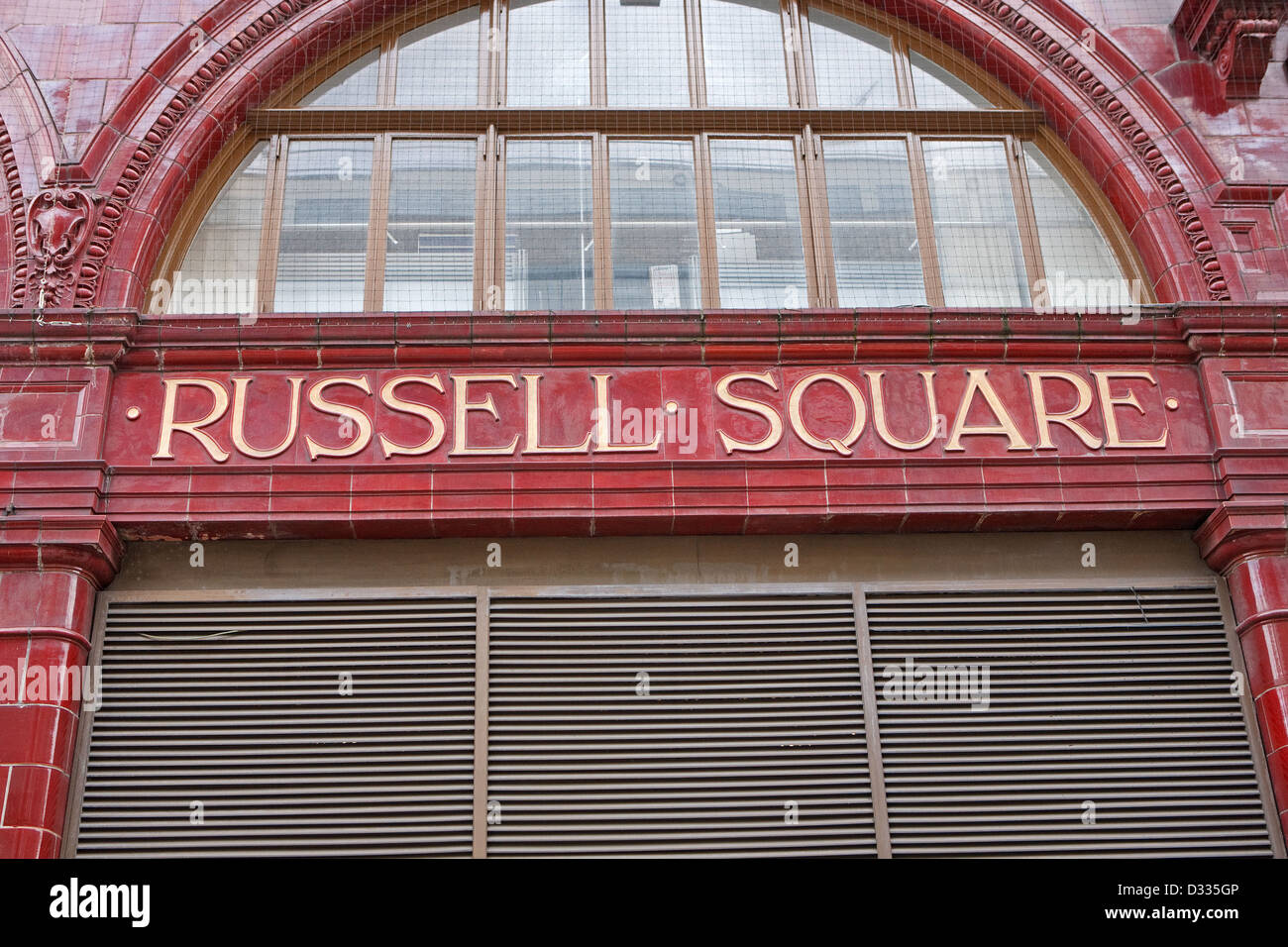 Unterirdische U-Bahn-Station Russell Square in london Stockfoto