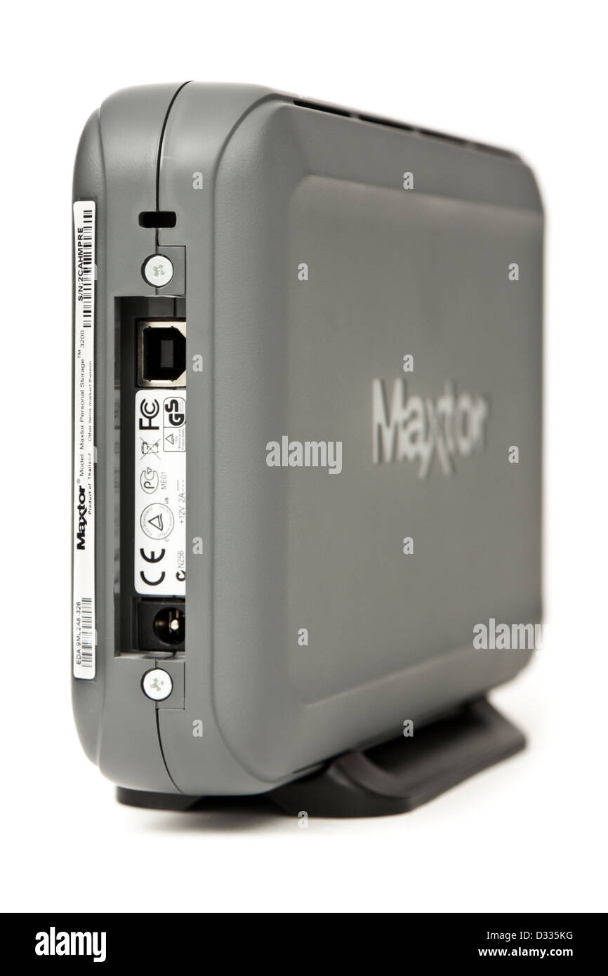 Maxtor Personal Storage 3200 tragbare externe Festplatte (320GB) Stockfoto
