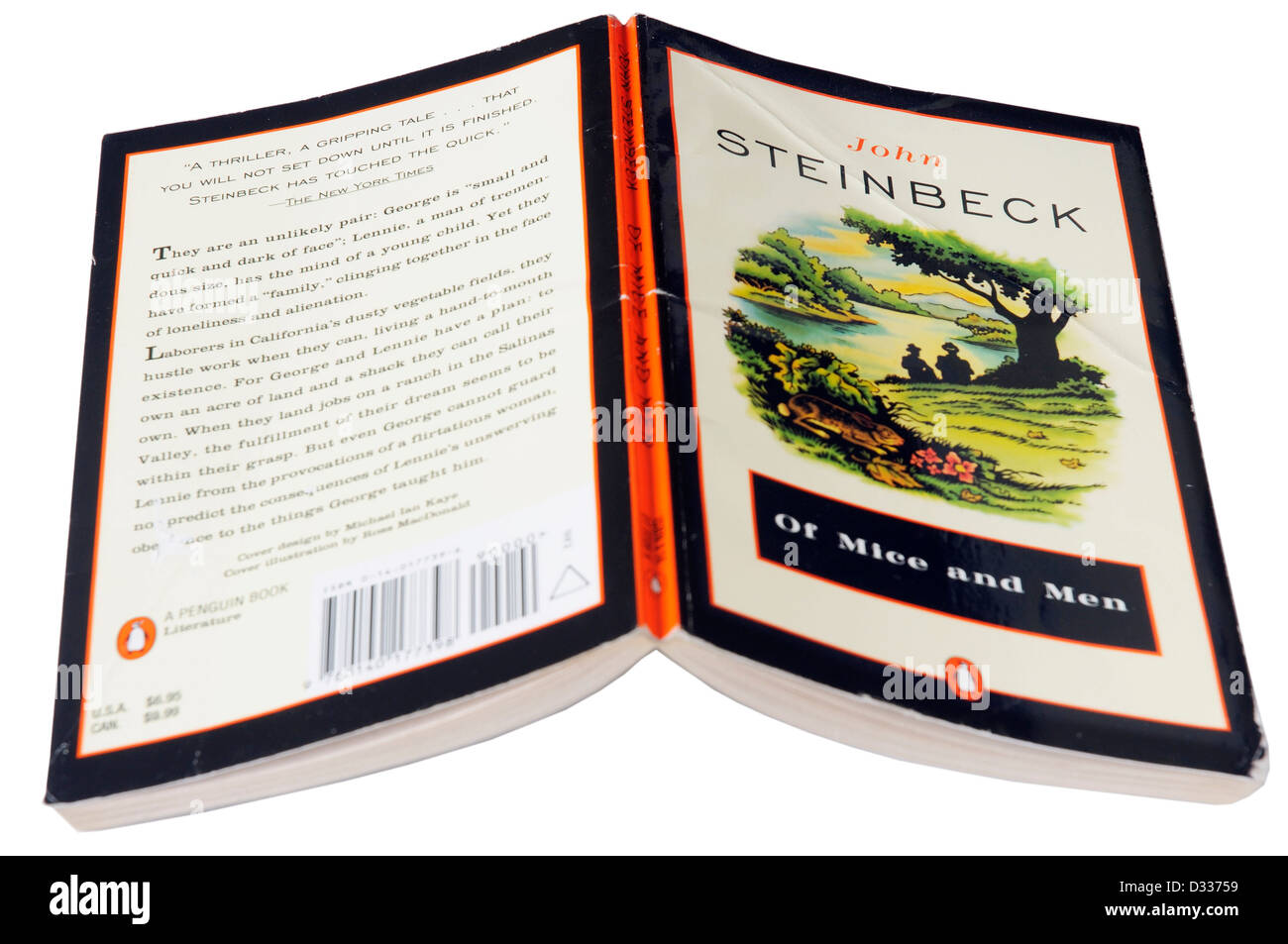 Von Mäusen und Menschen von John Steinbeck Stockfoto