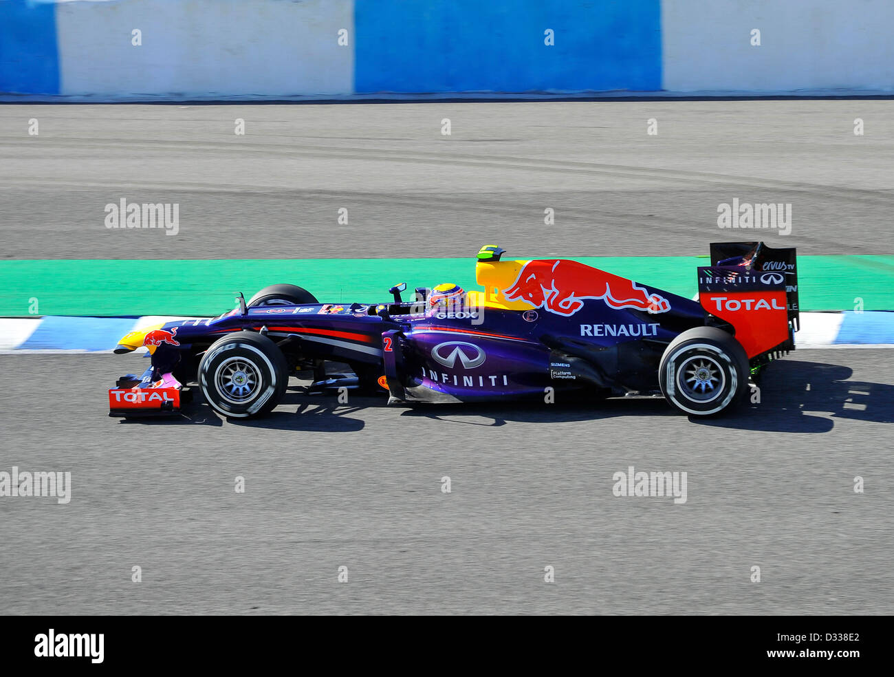 07.02.2013 Motorsport, Formel 1 Tests auf Circuito de Velocidad Rennstrecke in Jerez De La Frontera, Spanien---Mark Webber (AUS), Red Bull Racing RB9 Stockfoto