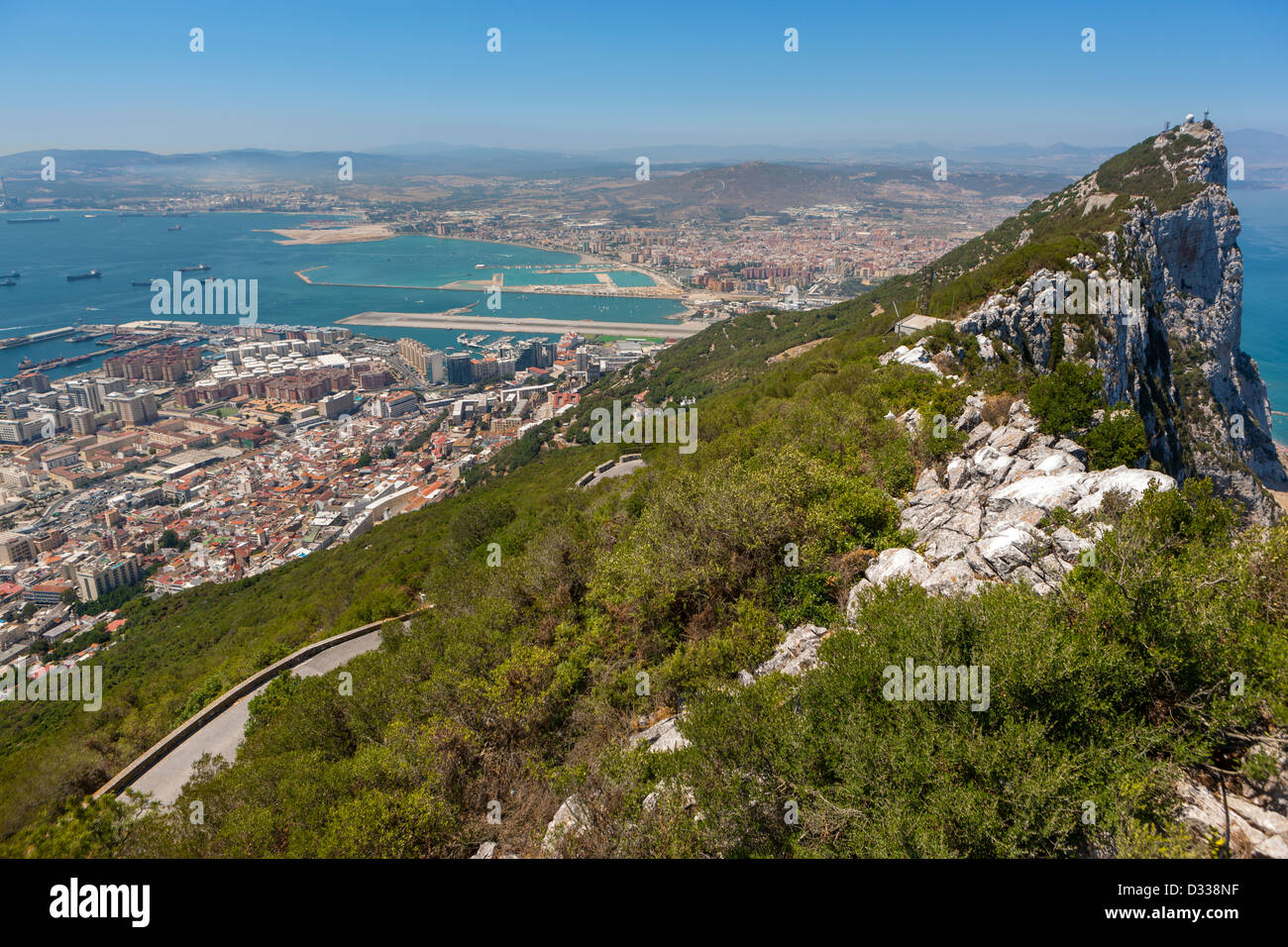 Spitze des Felsens. Gibraltar. Europa Stockfoto