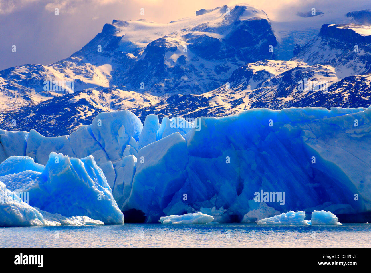 Perito Moreno-Gletscher. Lago Argentino, Santa Cruz, Argentinien. Stockfoto