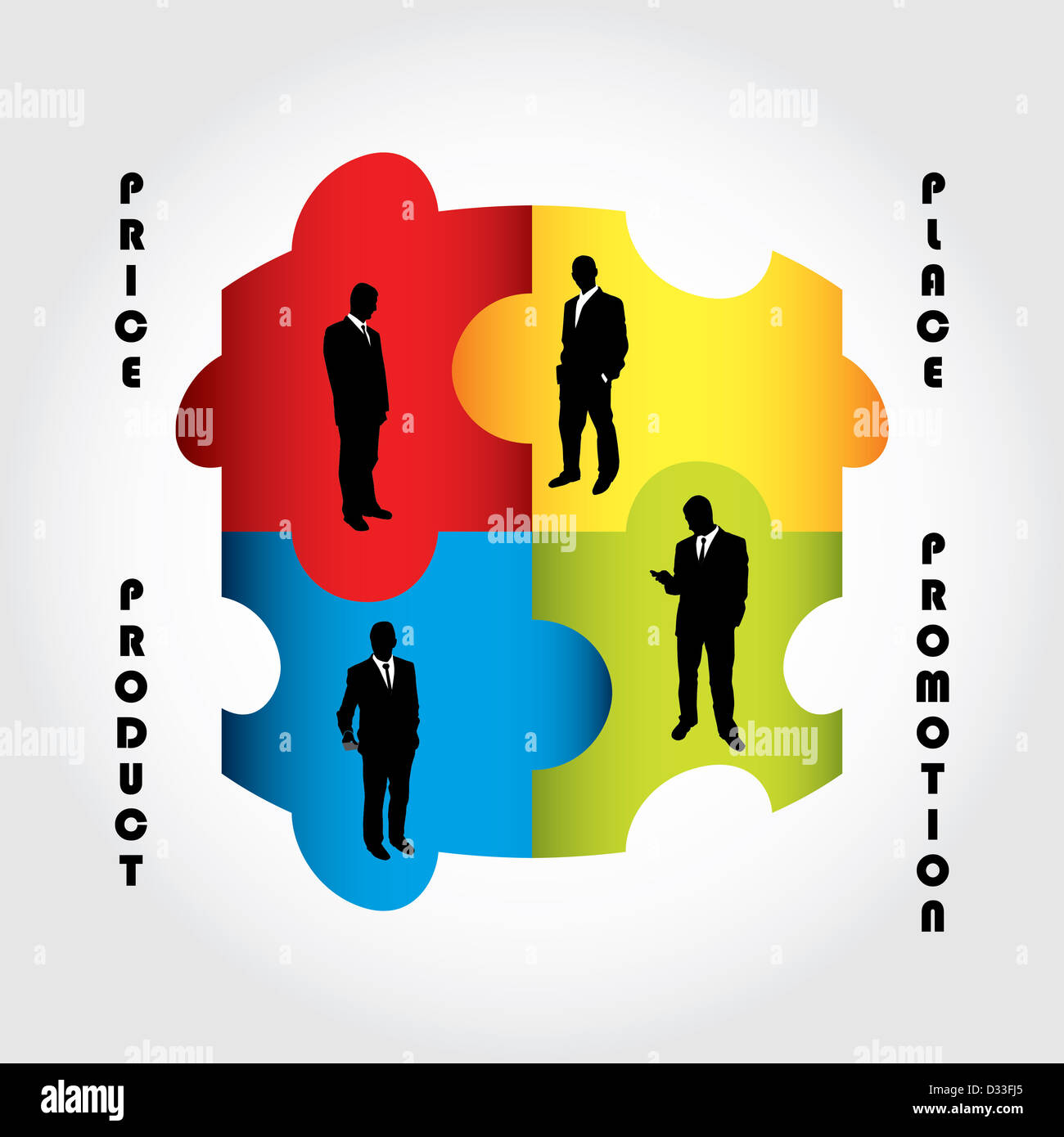 spezielle Marketing-Mix-design Stockfoto