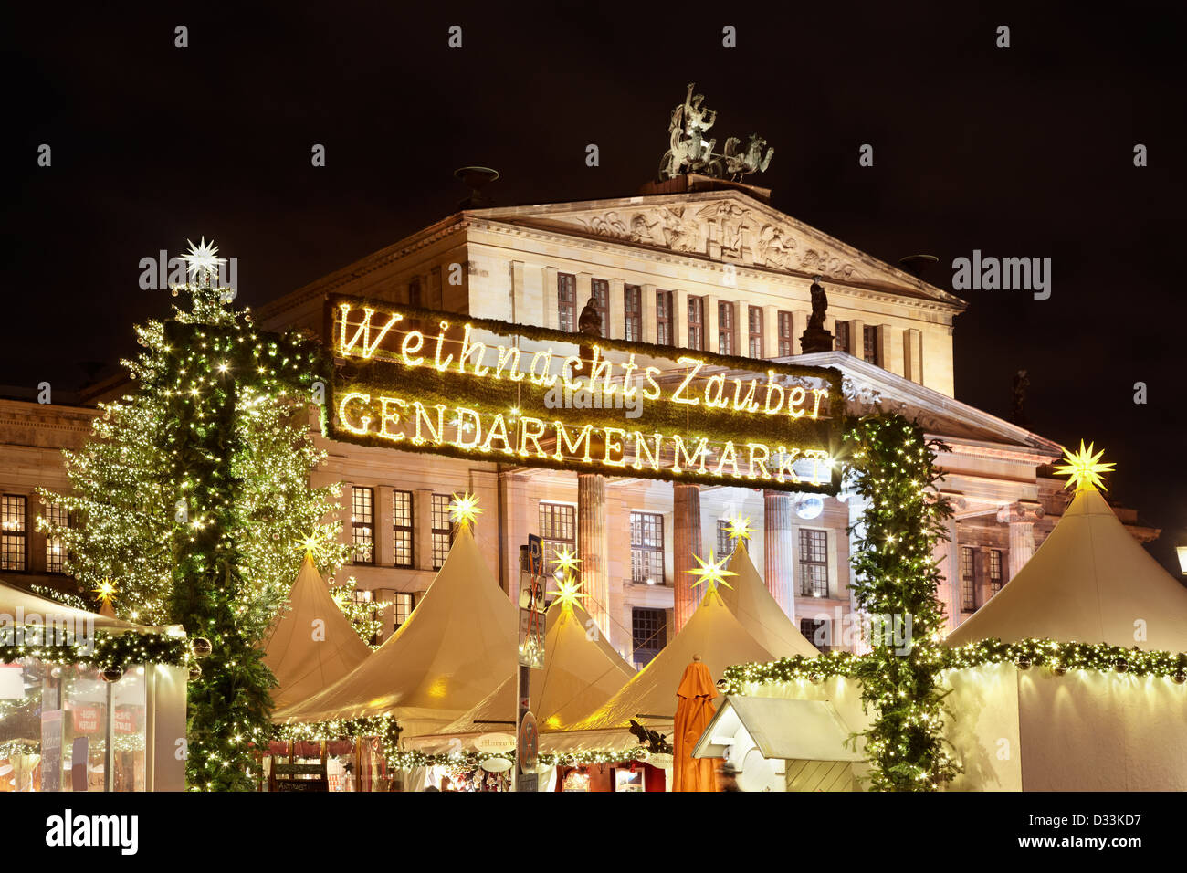 Weihnachtsmarkt in Gendarmenmarkt, Berlin Stockfoto