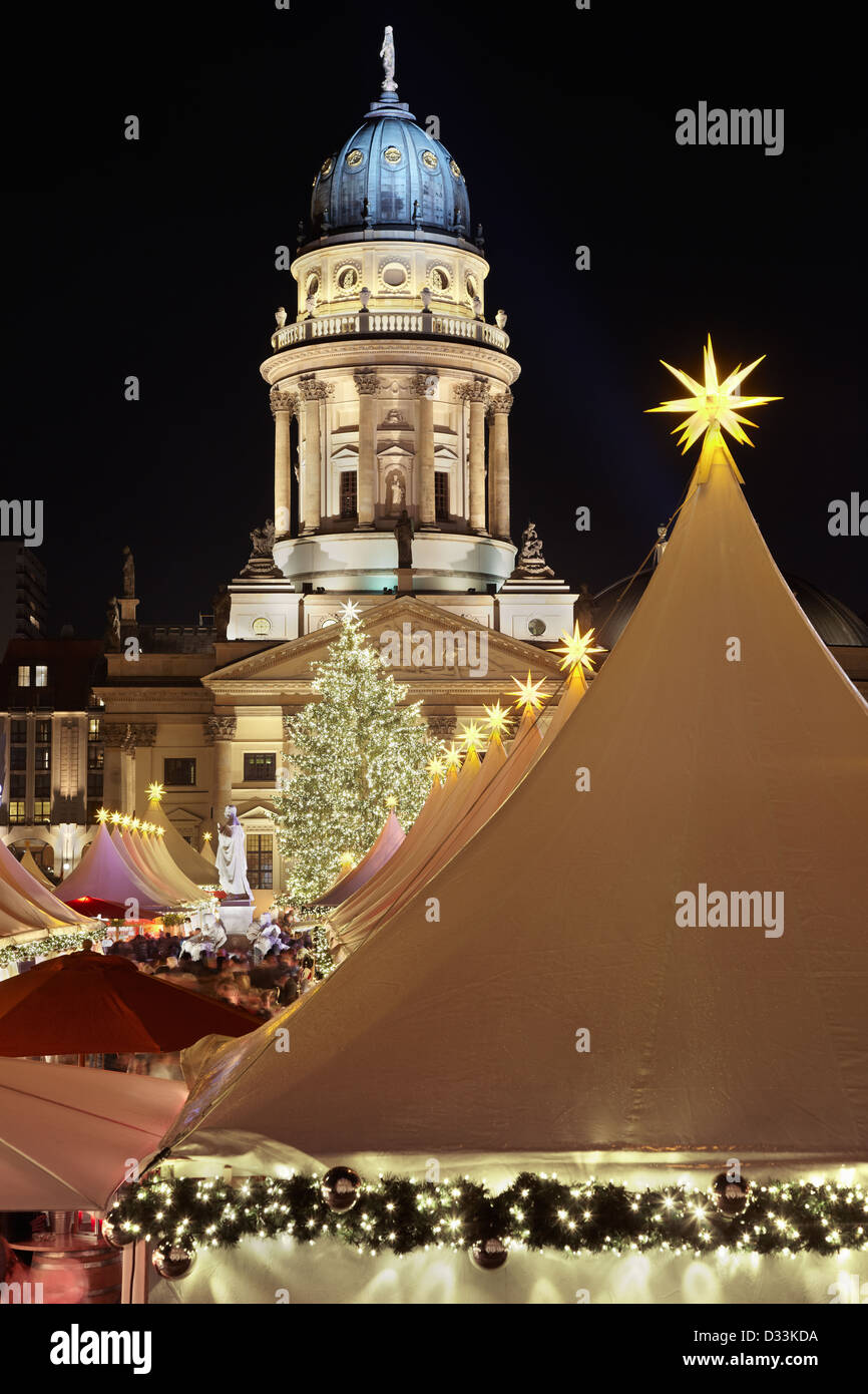Weihnachtsmarkt in Gendarmenmarkt, Berlin Stockfoto