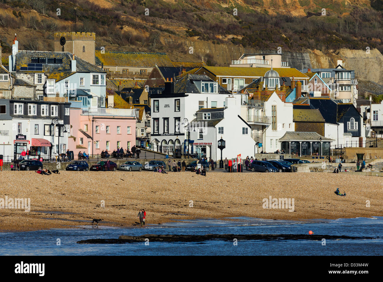 Lyme Regis Seafront, Dorset, England Stockfoto