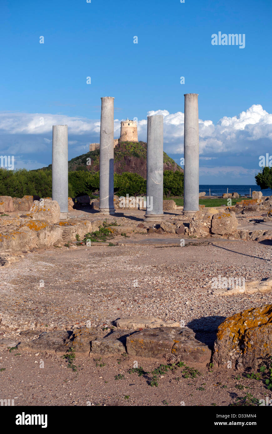 Römische Ruinen in Pula, in der Nähe von Cagliari, Sardinien Stockfoto