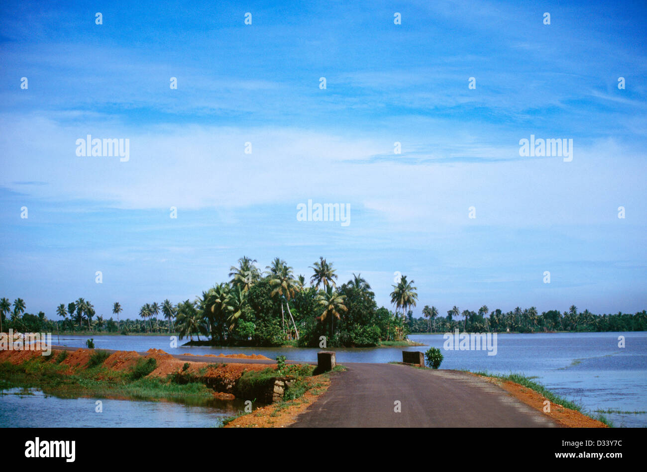 Backwaters von Kerala Indien Kottayam Bezirk Stockfoto