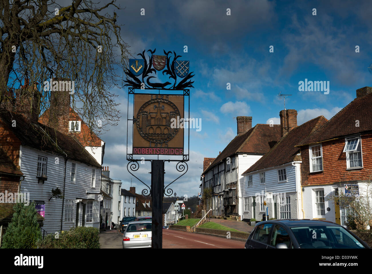 Robertsbridge High Street, East Sussex, England Stockfoto